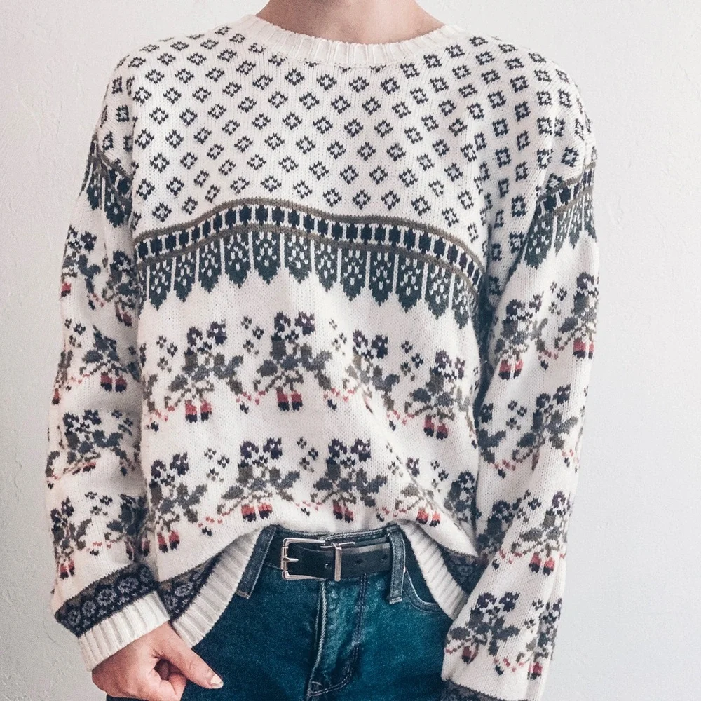 Western Connection Vintage Knit Christmas Sweater - Picture 1 of 6